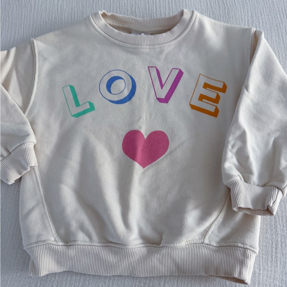 Zara "Love" sweatshirt - Picture 1 of 4